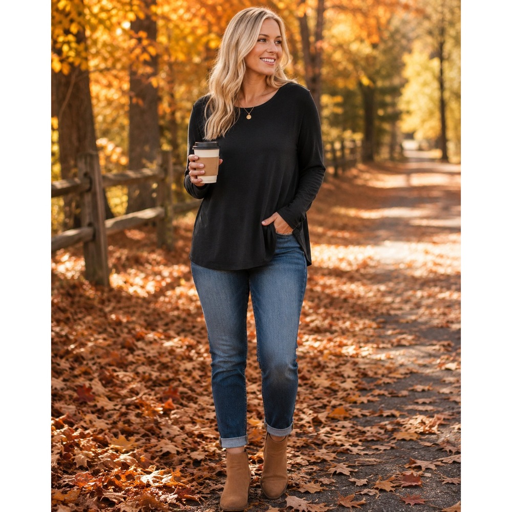 ZeroXposur Womens XL Black Waffle Knit Thermal Long Sleeve Top